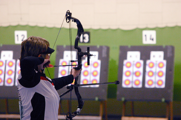 Sabine Fünfgelder auf der bayerischen Meisterschaft in Hochbrück